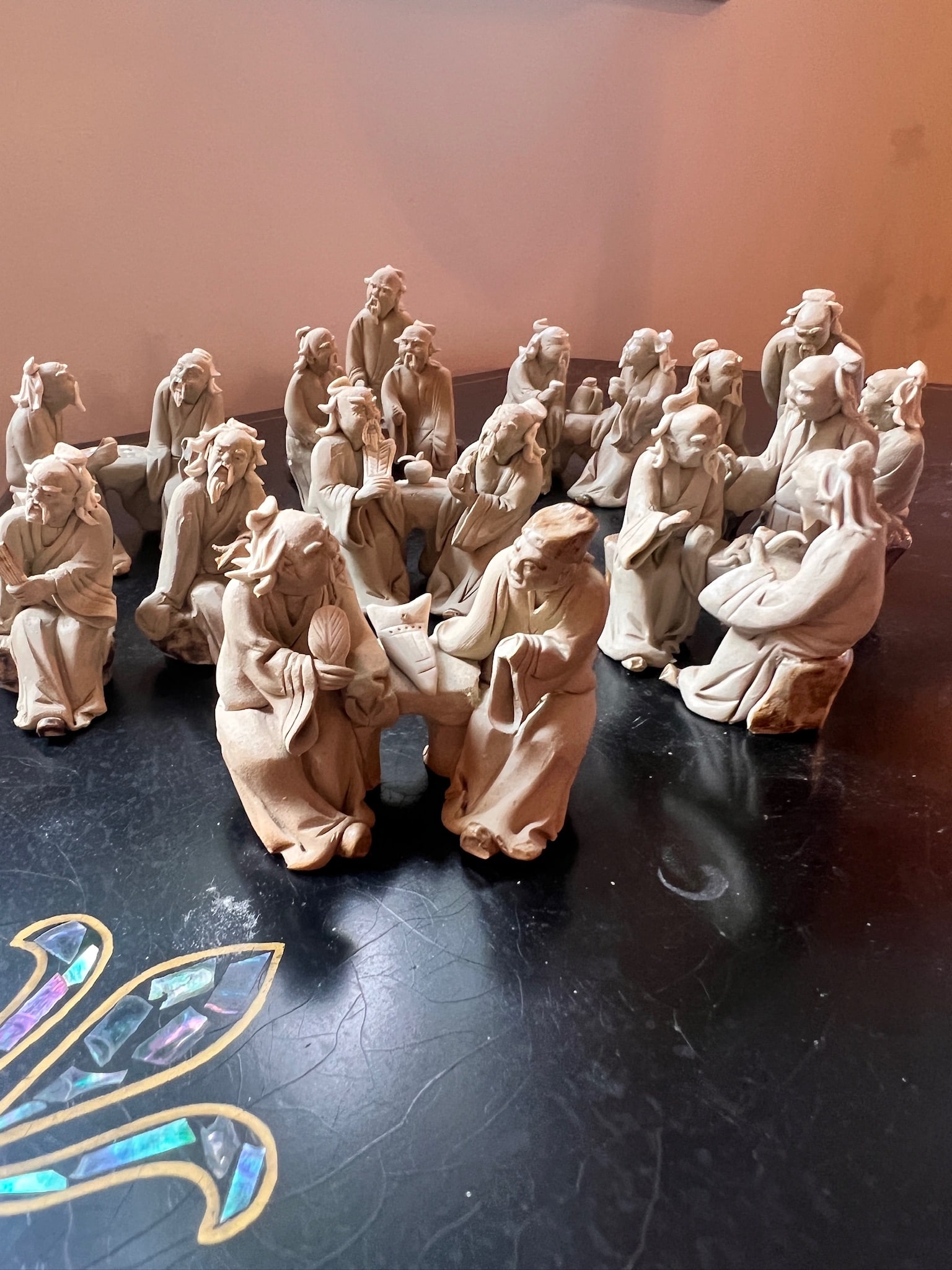 Set of 9 Clay Figurines or Mudmen Chinese (1 of 12)