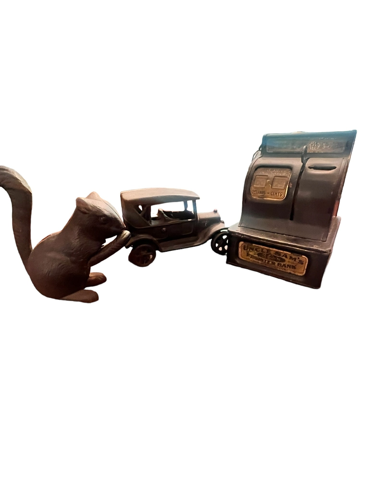 Lot of Cast Iron Squirrel Car Bank (1 of 14)