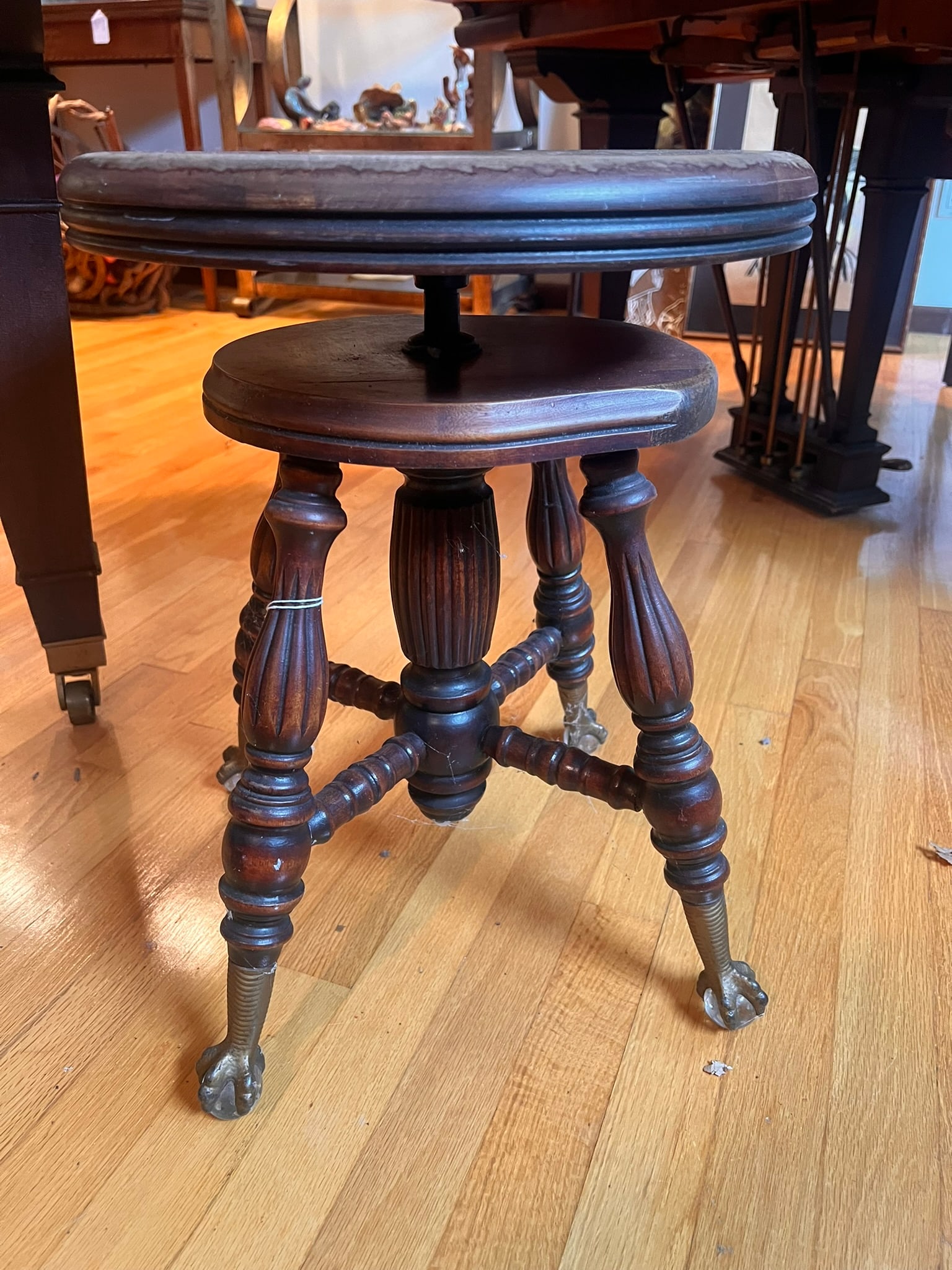 Victorian Wooden Piano Stool 1800s (1 of 5)