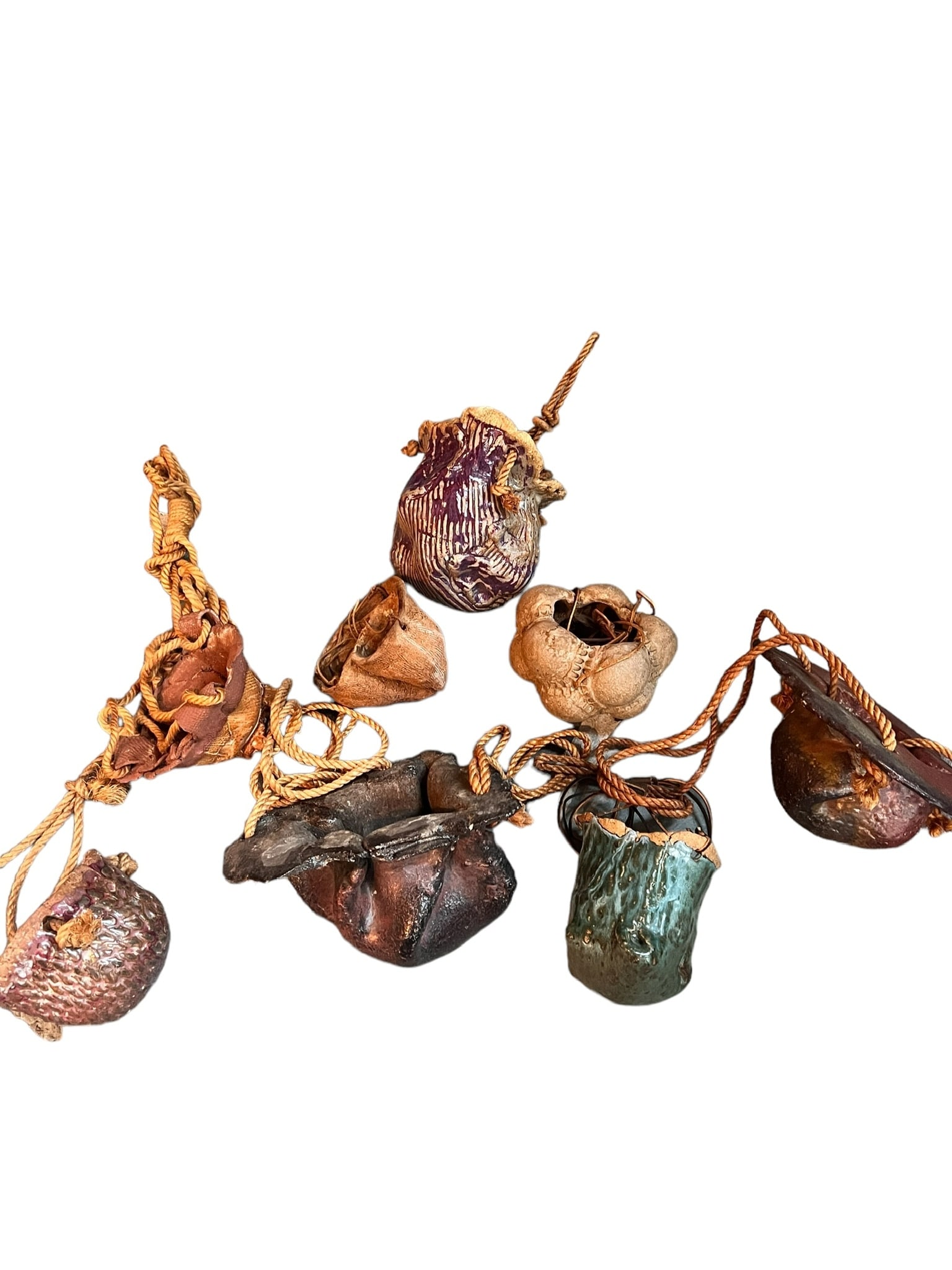 Lot of 8 Pottery Hanging Planters (1 of 6)