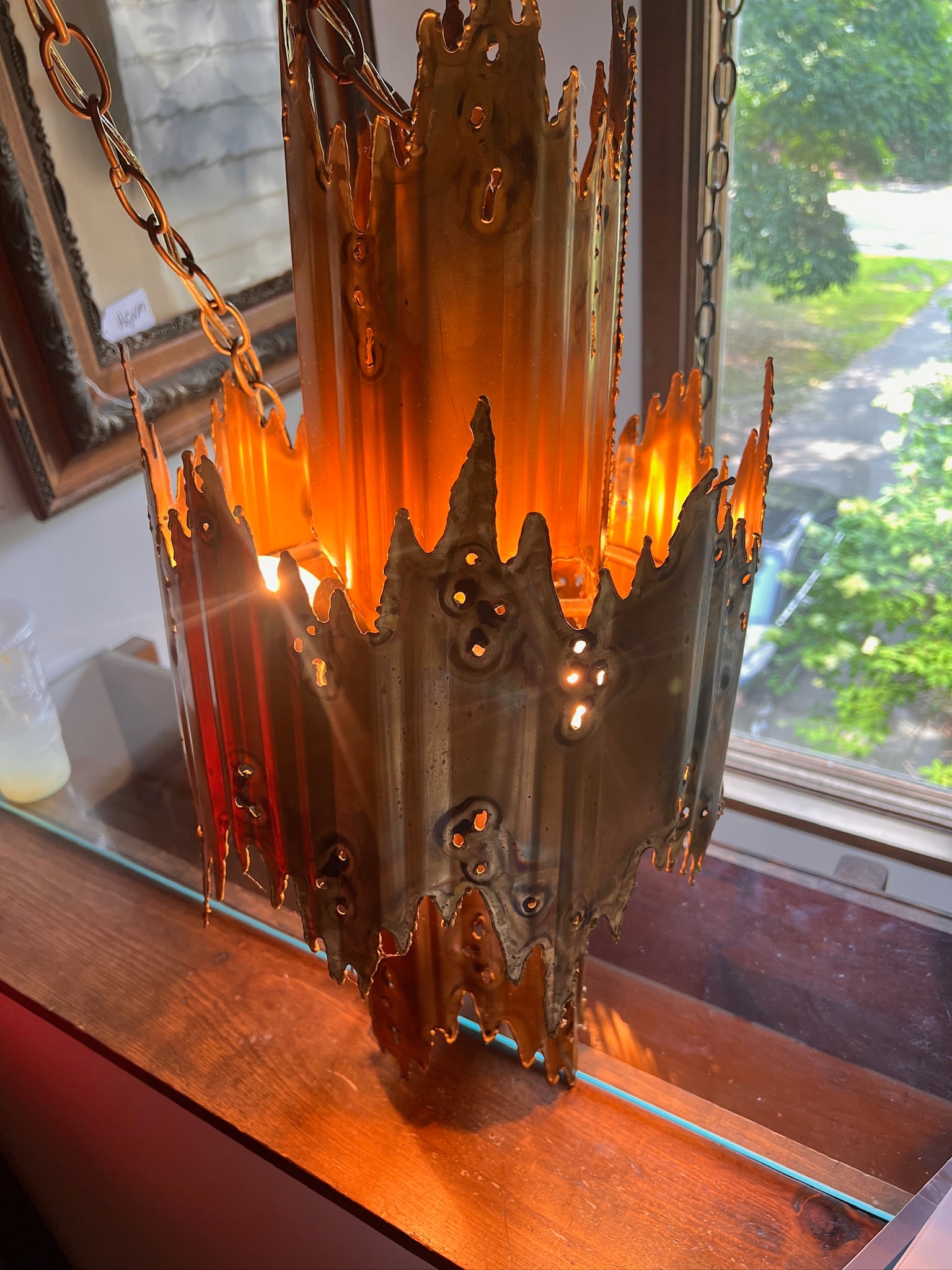 Mid Century Modern Designer Tom Greene Brutalist Chandelier (1 of 7)