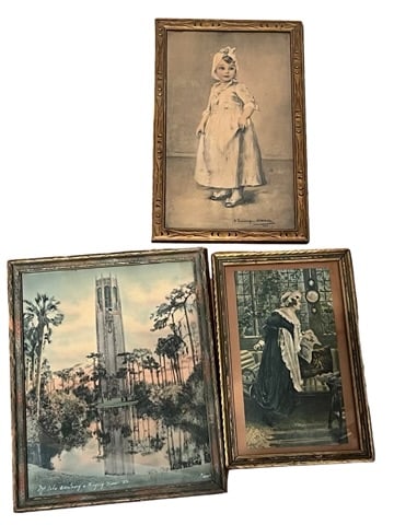 Lot of 3 Art Deco Prints in 1920s Frames (1 of 5)