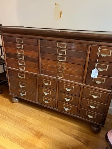 Antique Wooden Multi Draw Cabinet Early 1900s (1 of 8)