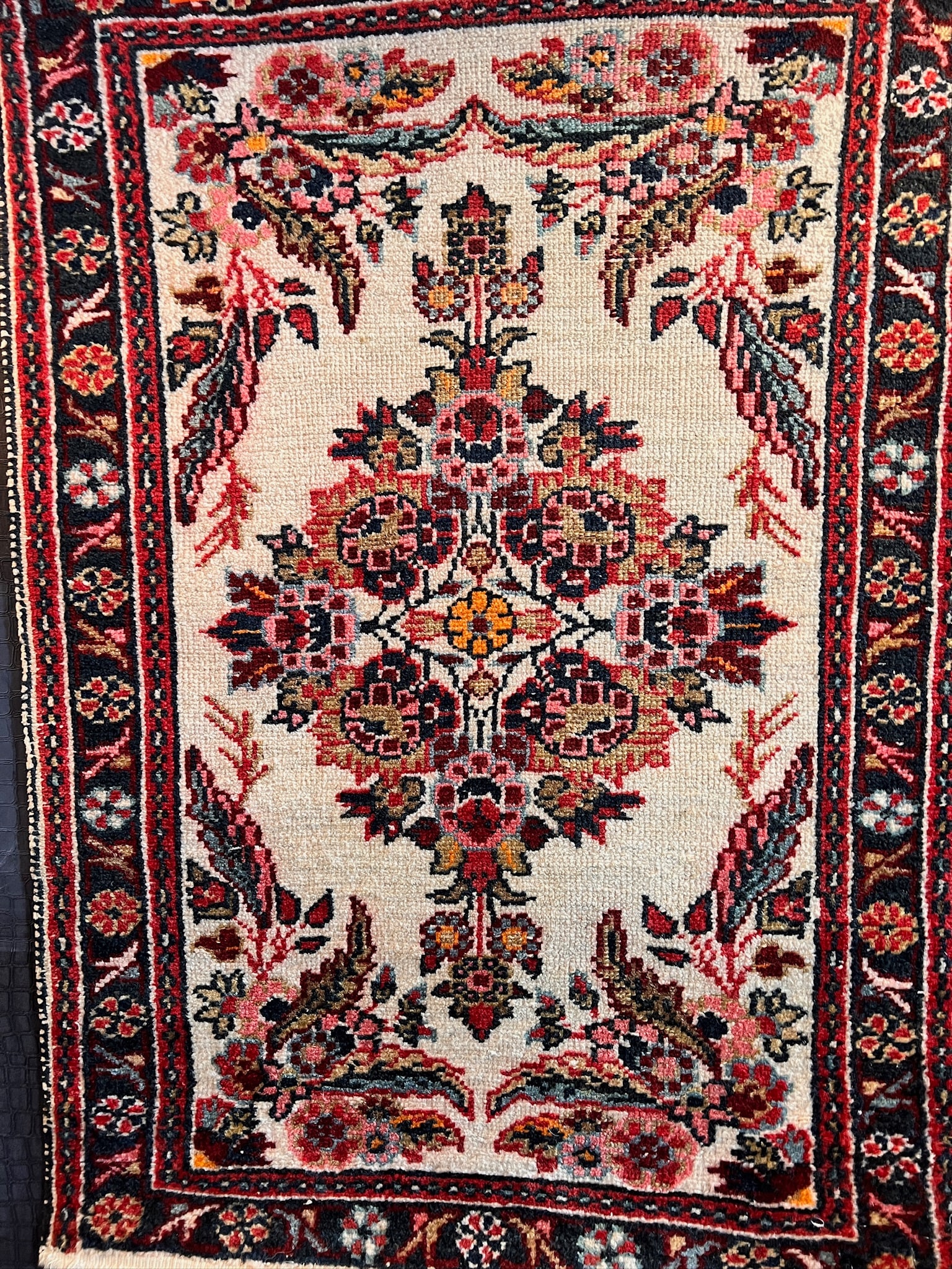 Small Persian Wool Scatter Rug 34.5x24 (1 of 8)