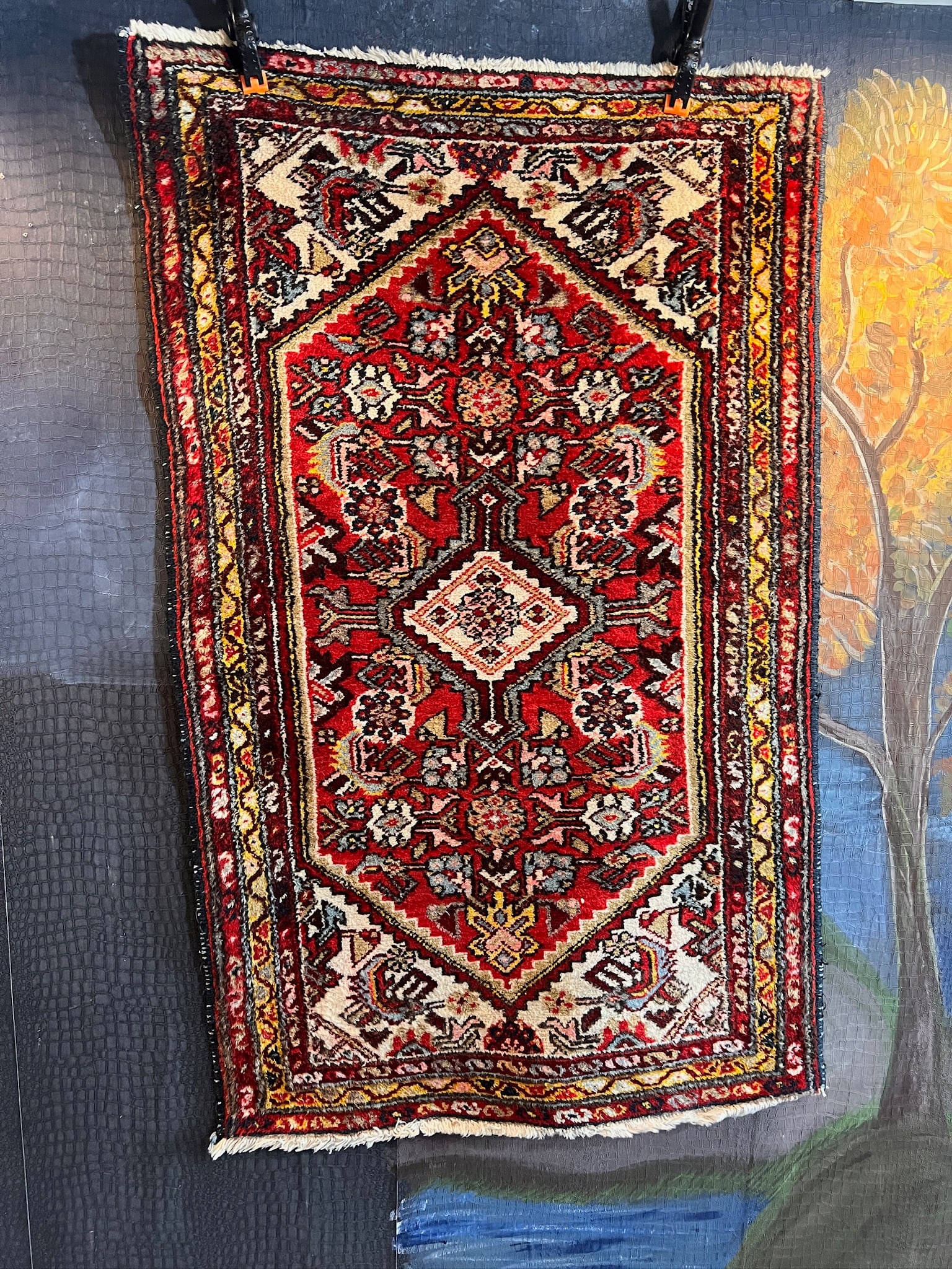 Small Heriz Wool Scatter Rug 27.5x45.25 (1 of 9)