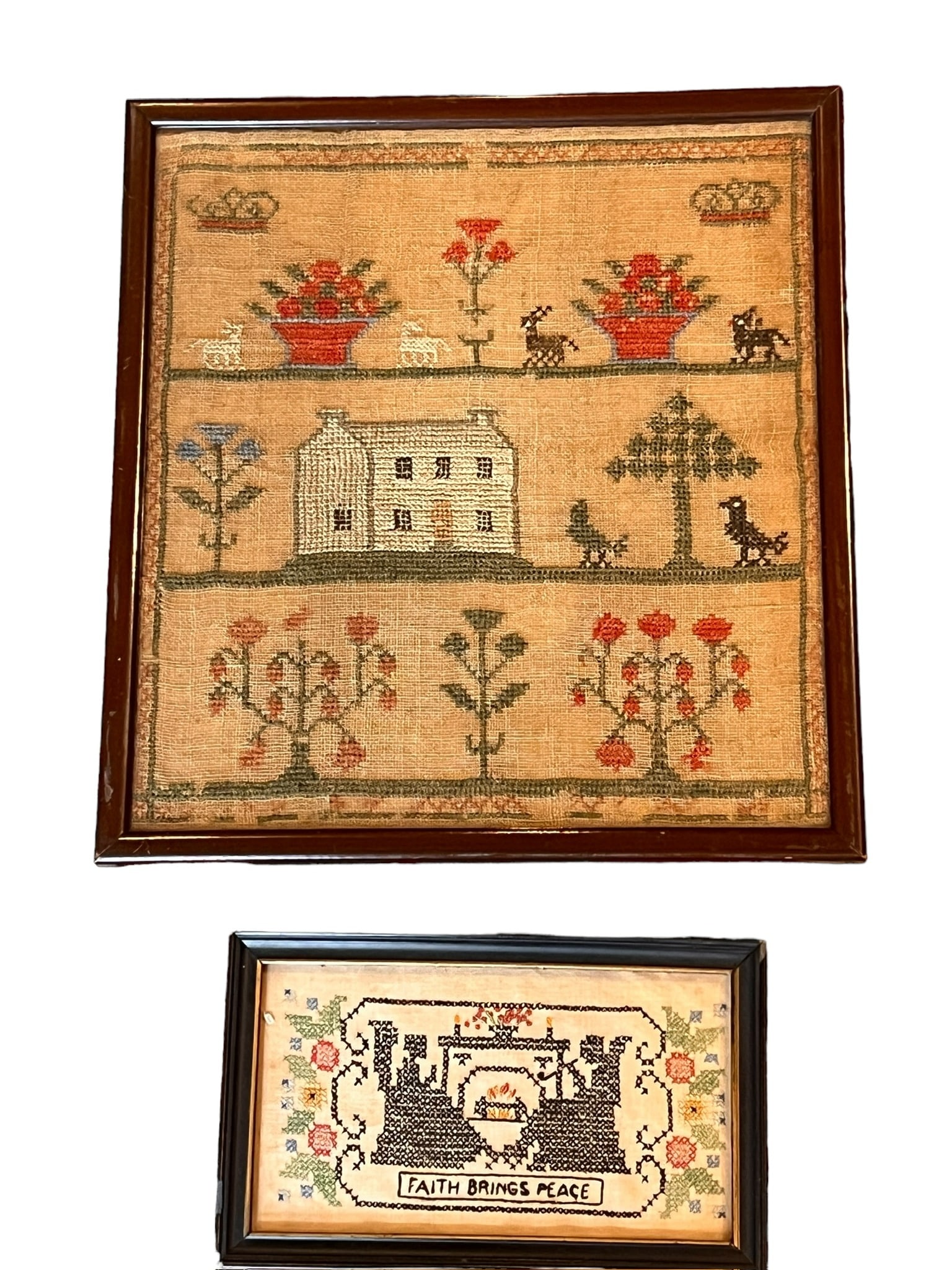 Lot of 2 Samplers 1 Antique 1 Vintage (1 of 14)