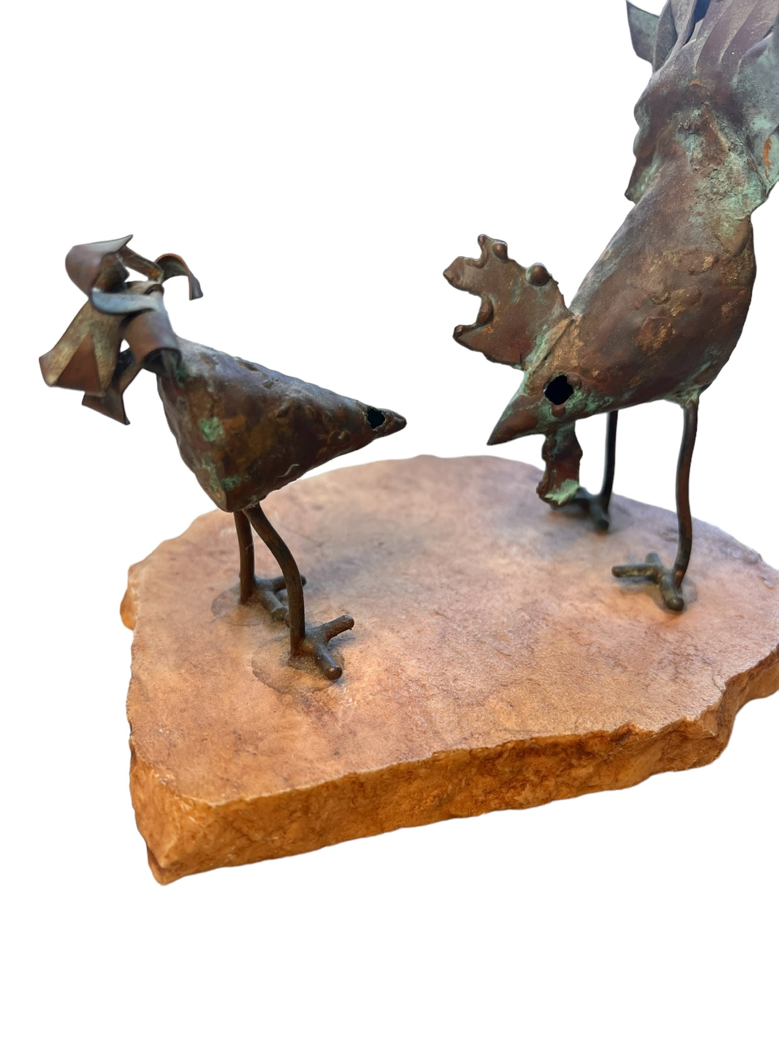 Vintage Brutalist Copper Sculpture Signed Halen (1 of 6)