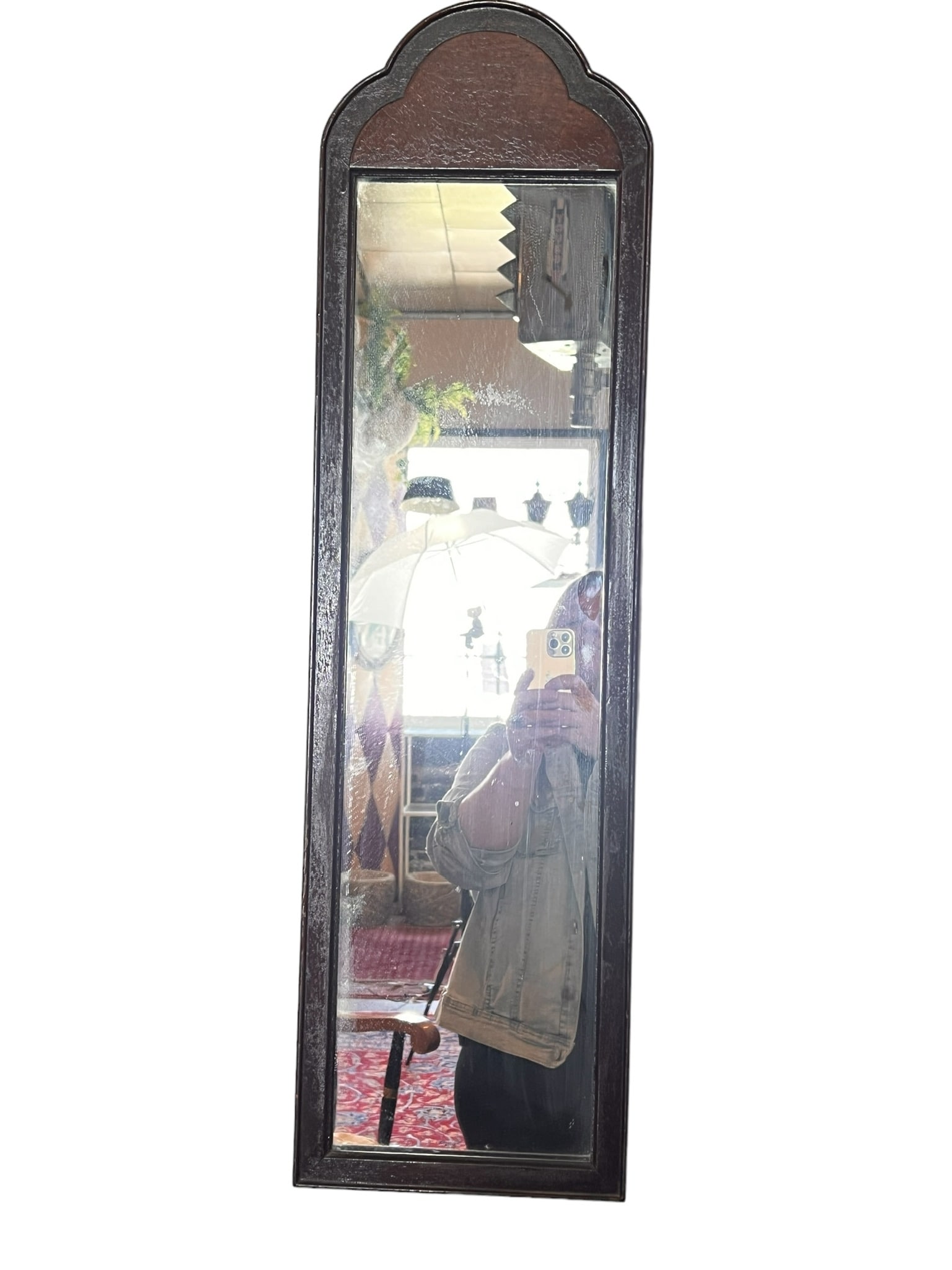 1930s Arch Top Long Wall Mirror (1 of 7)