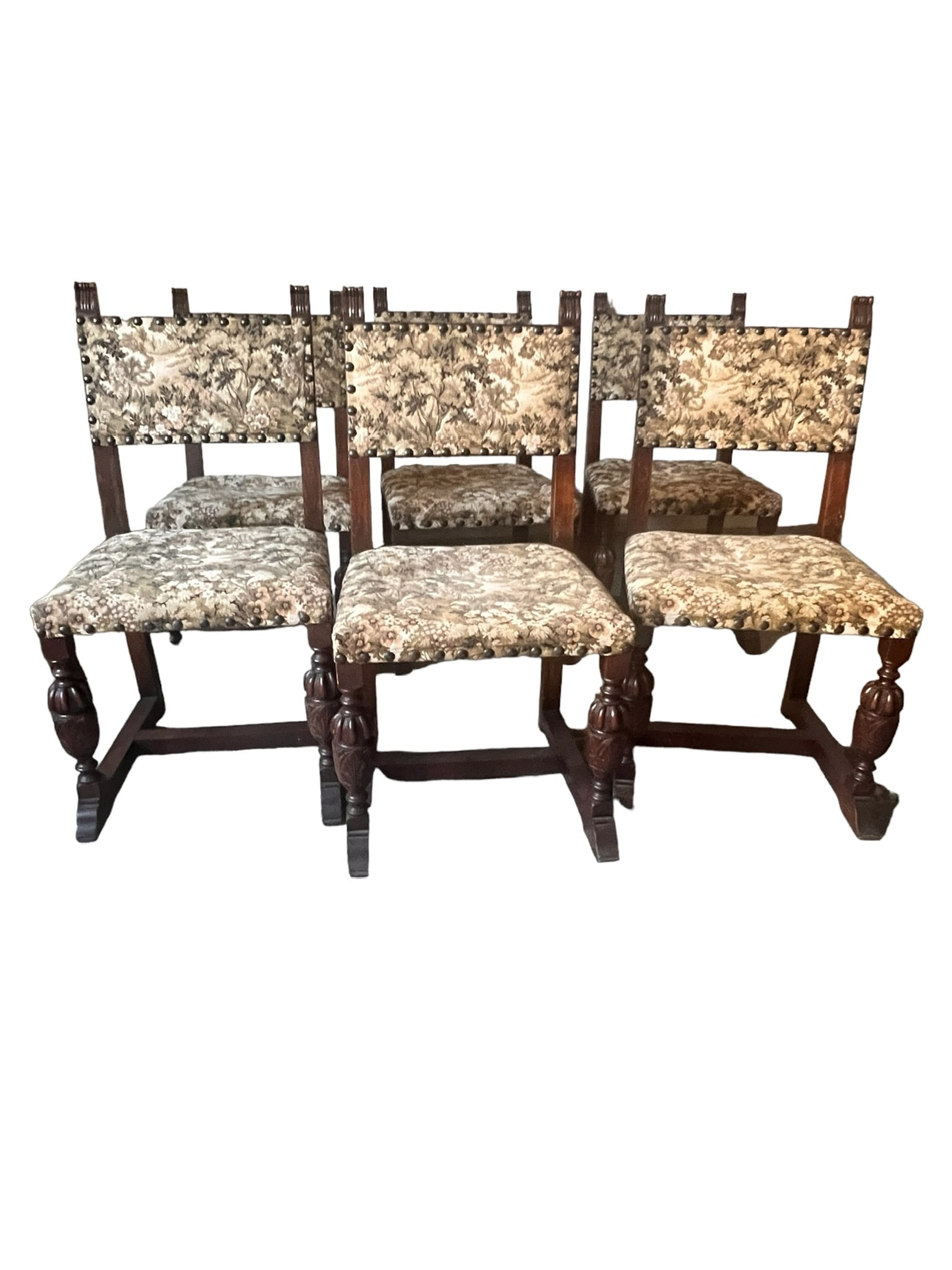 1900s English Oak Dining Chairs 6 (1 of 9)