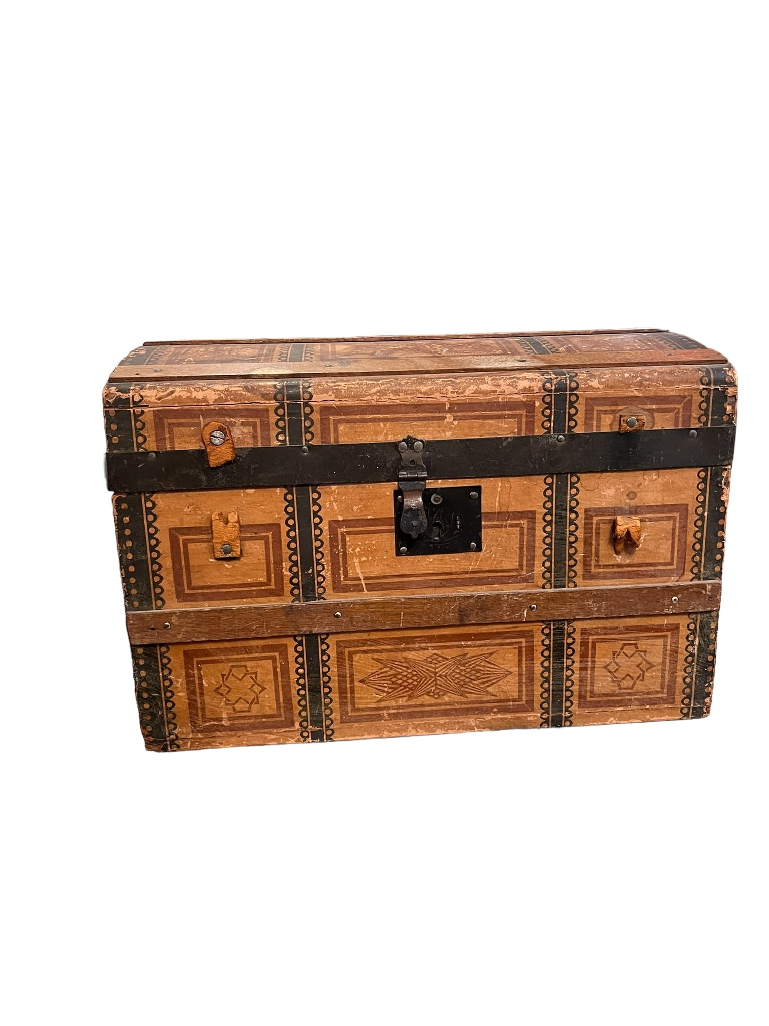 Diminutive 1860s Victorian Doll Trunk #1 (1 of 9)