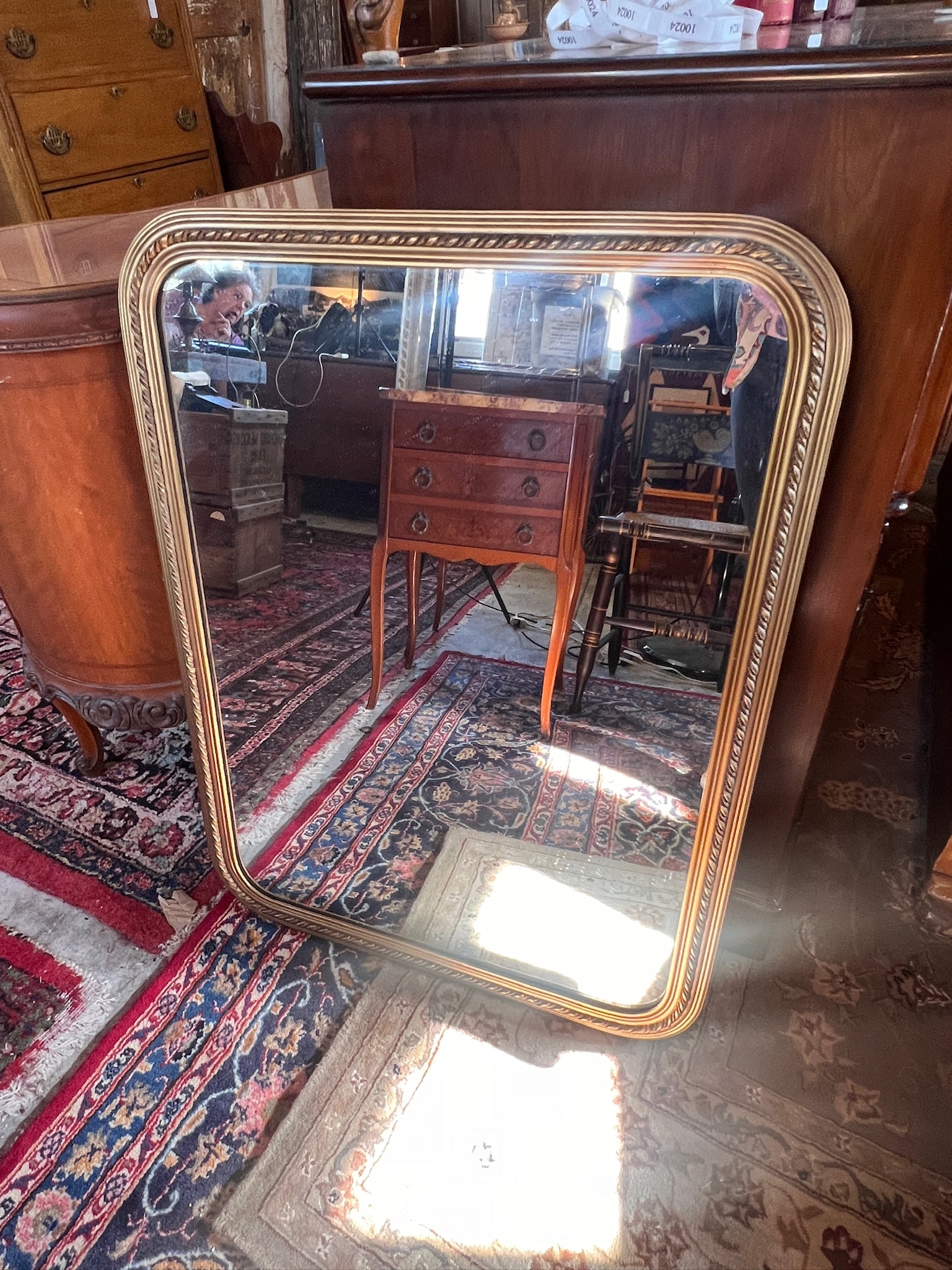 Rectangle Gilt Gold Frame Mirror (1 of 5)