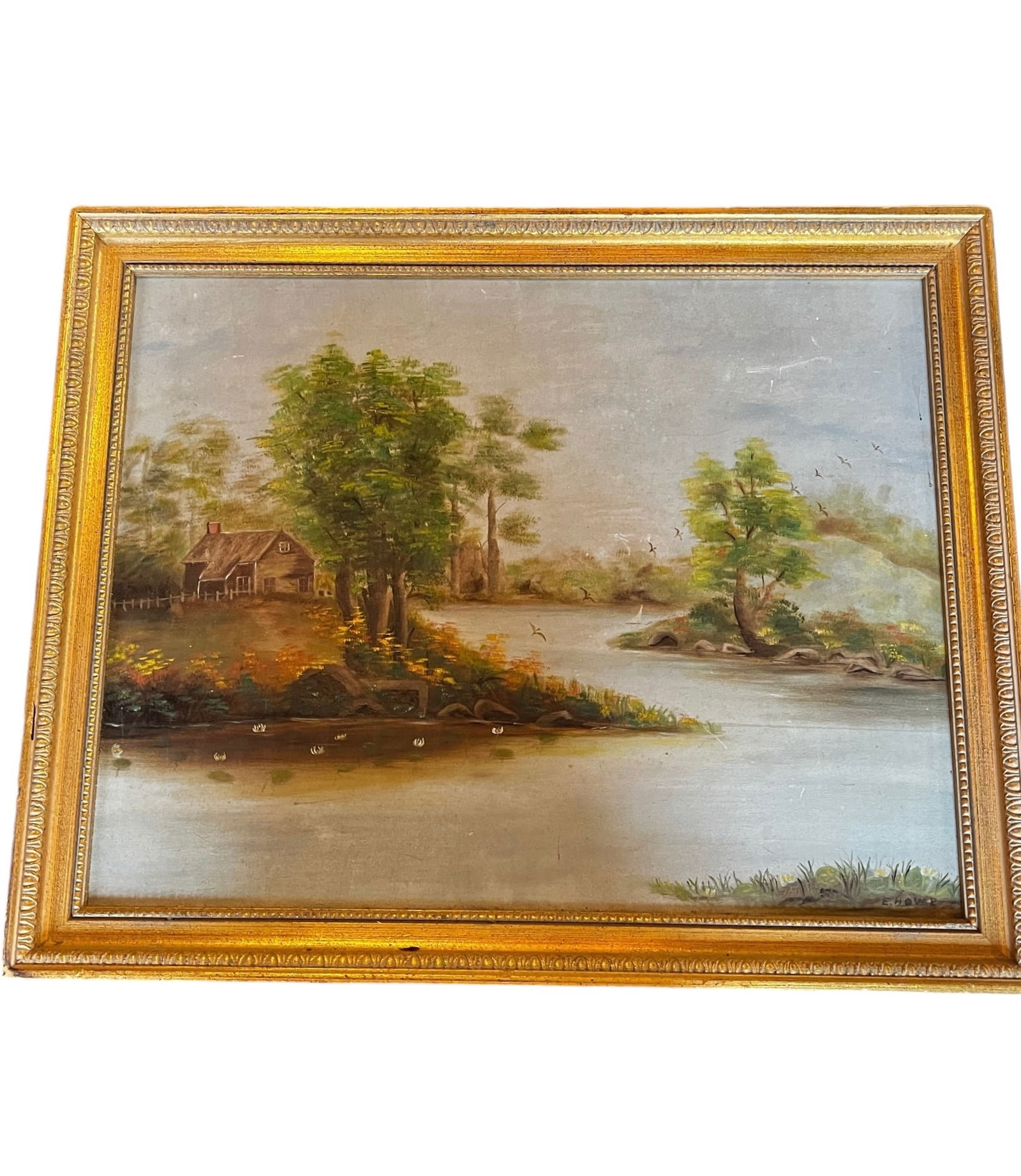 E Howe Oil on Board Art Landscape (1 of 9)