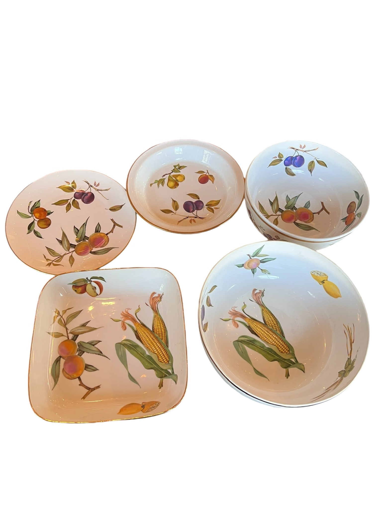Lot of 5 Pieces of Royal Worcester Evesham (1 of 6)