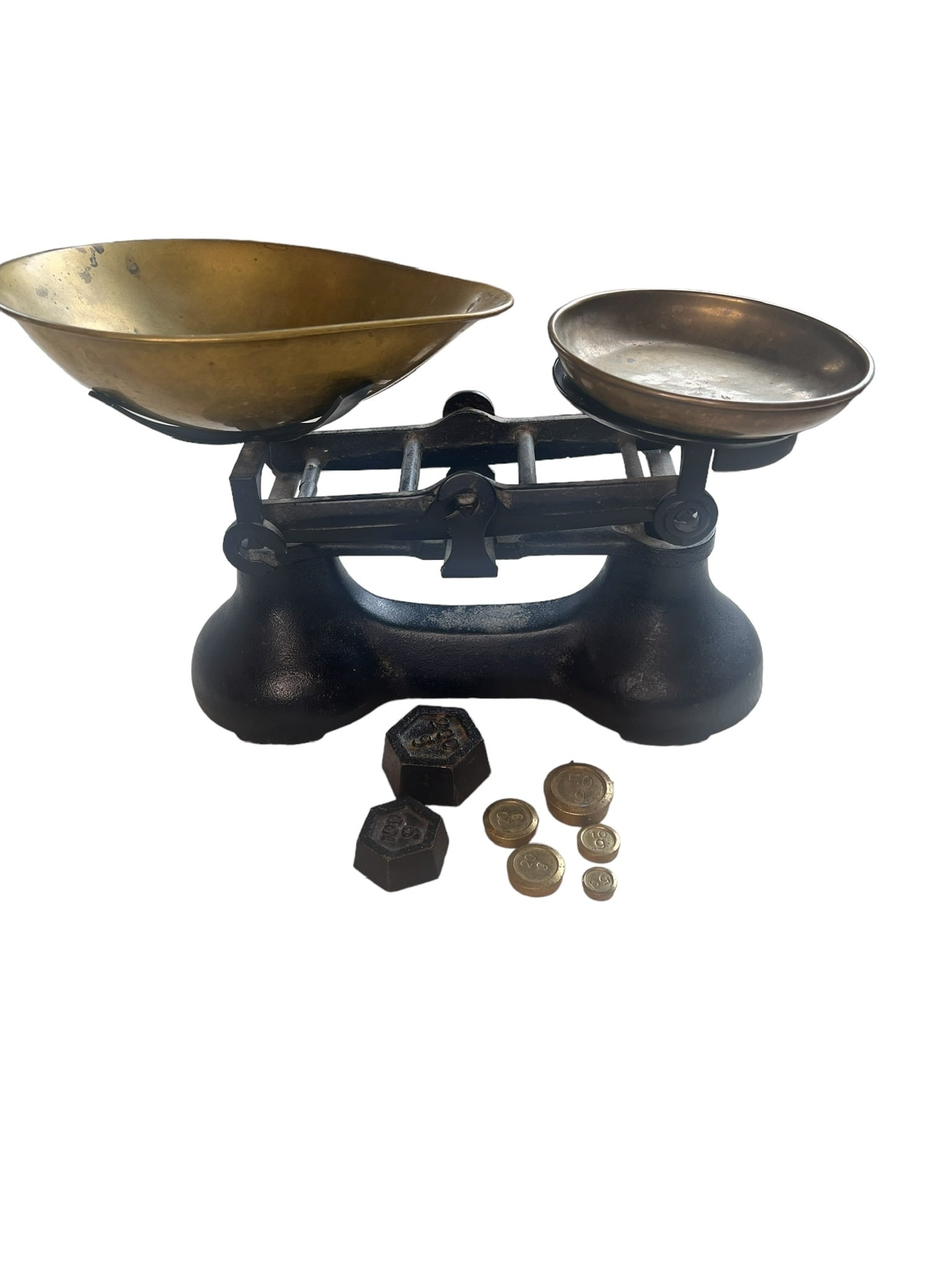 Antique Cast Iron and Brass Counter top Scale (1 of 4)