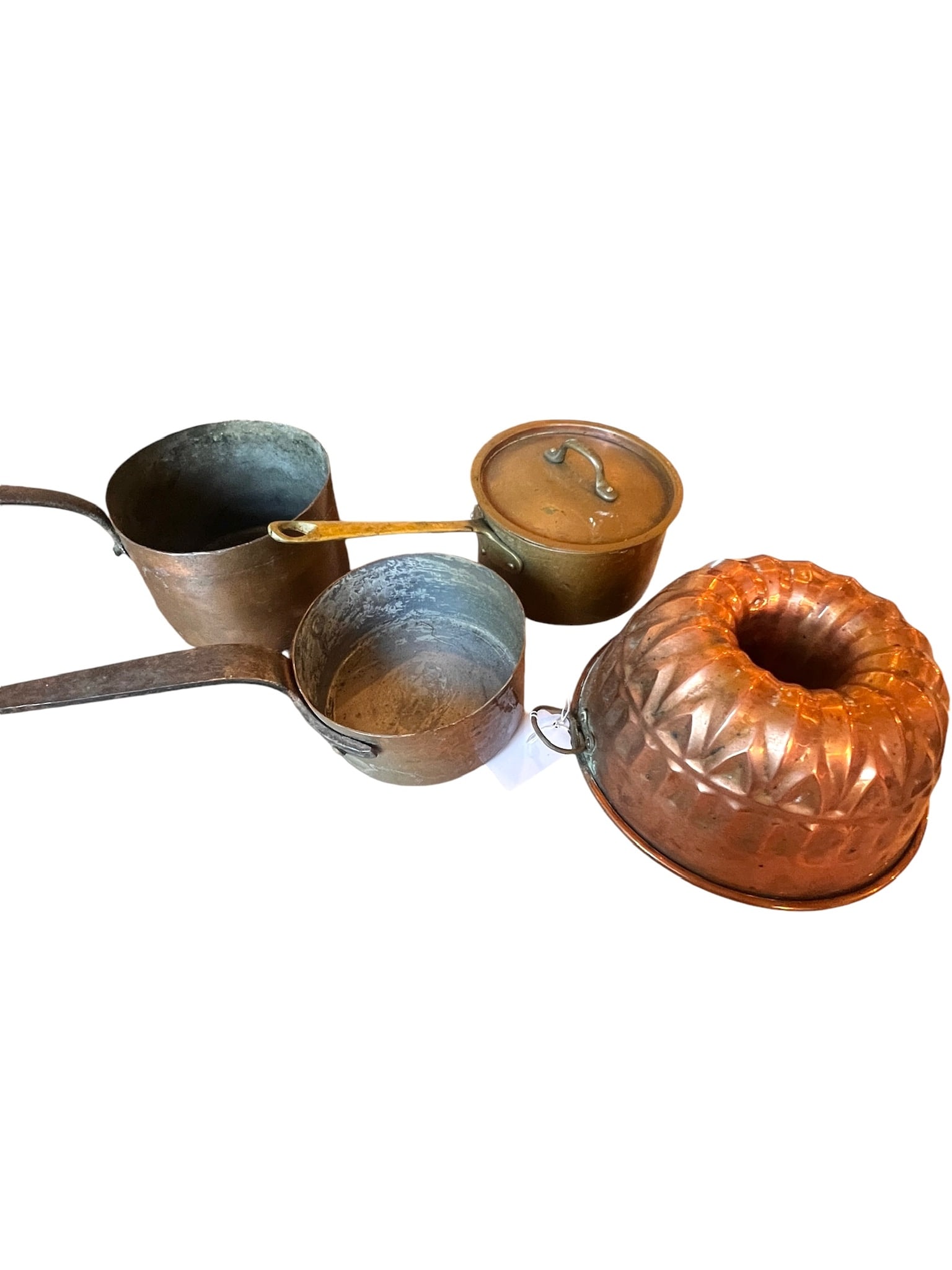 Grouping of Antique Copper Cookware including J Cusden (1 of 19)