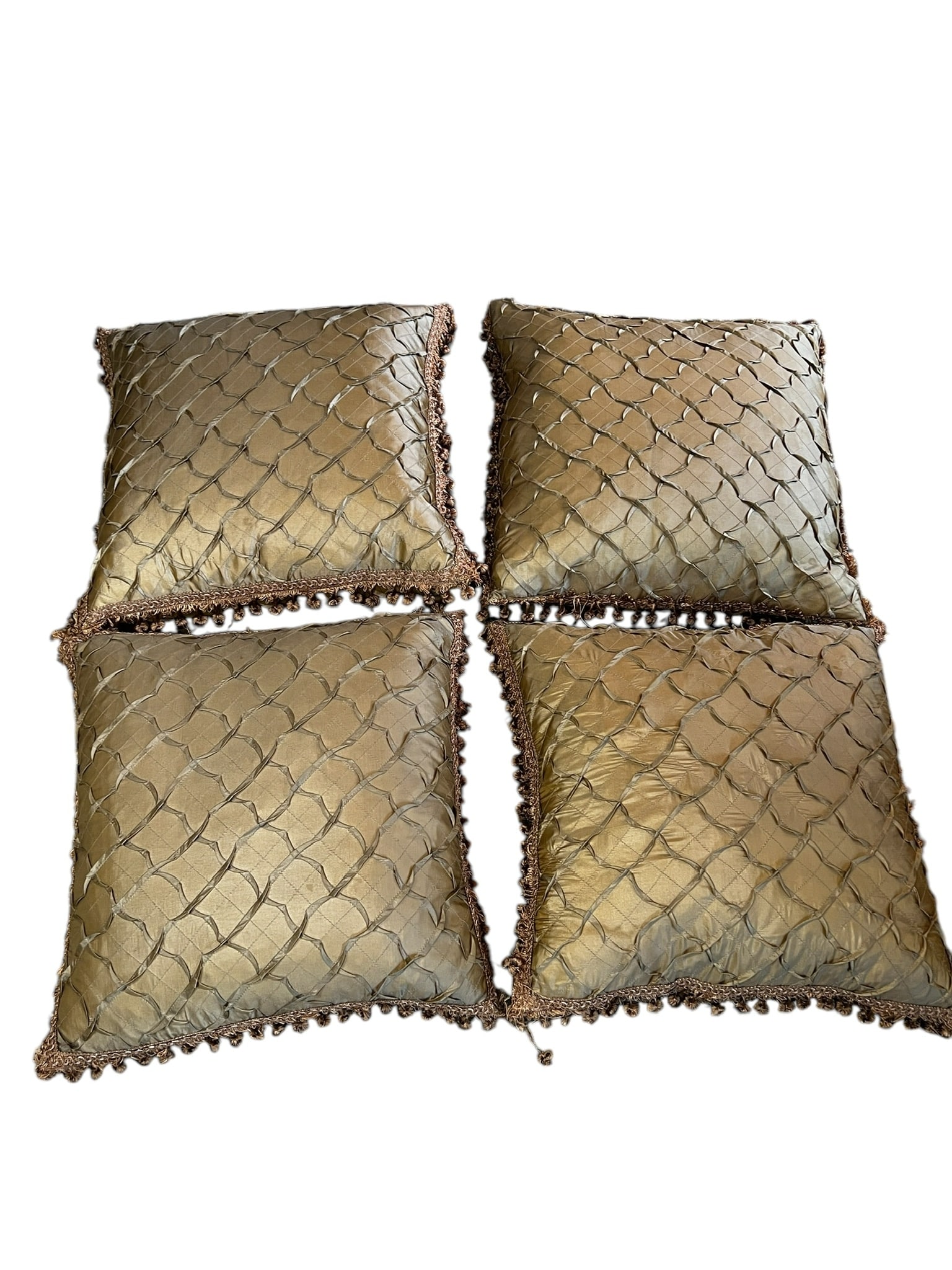 Set of 4 Silk Down Pillows (1 of 6)