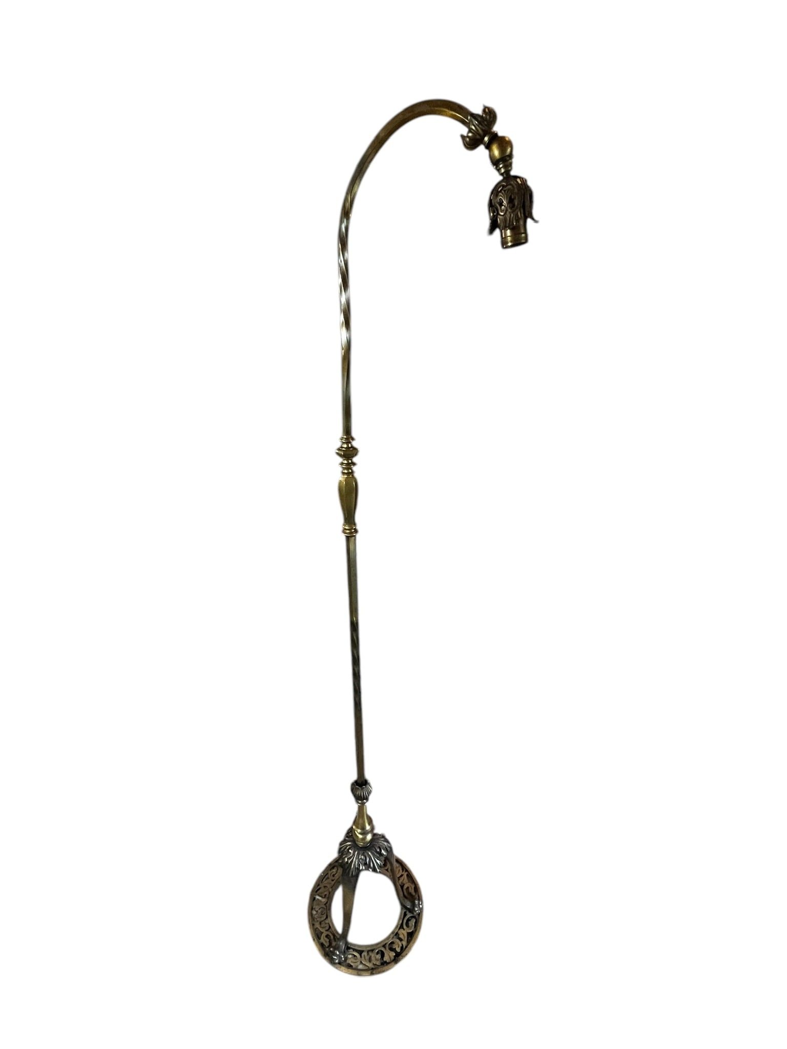 Antique Brass Goose Neck Floor Lamp (1 of 8)