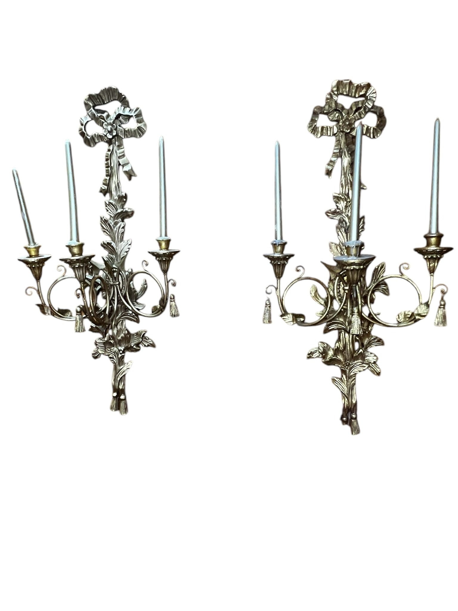 Pair of Giltwood French Candle Wall Sconces (1 of 17)