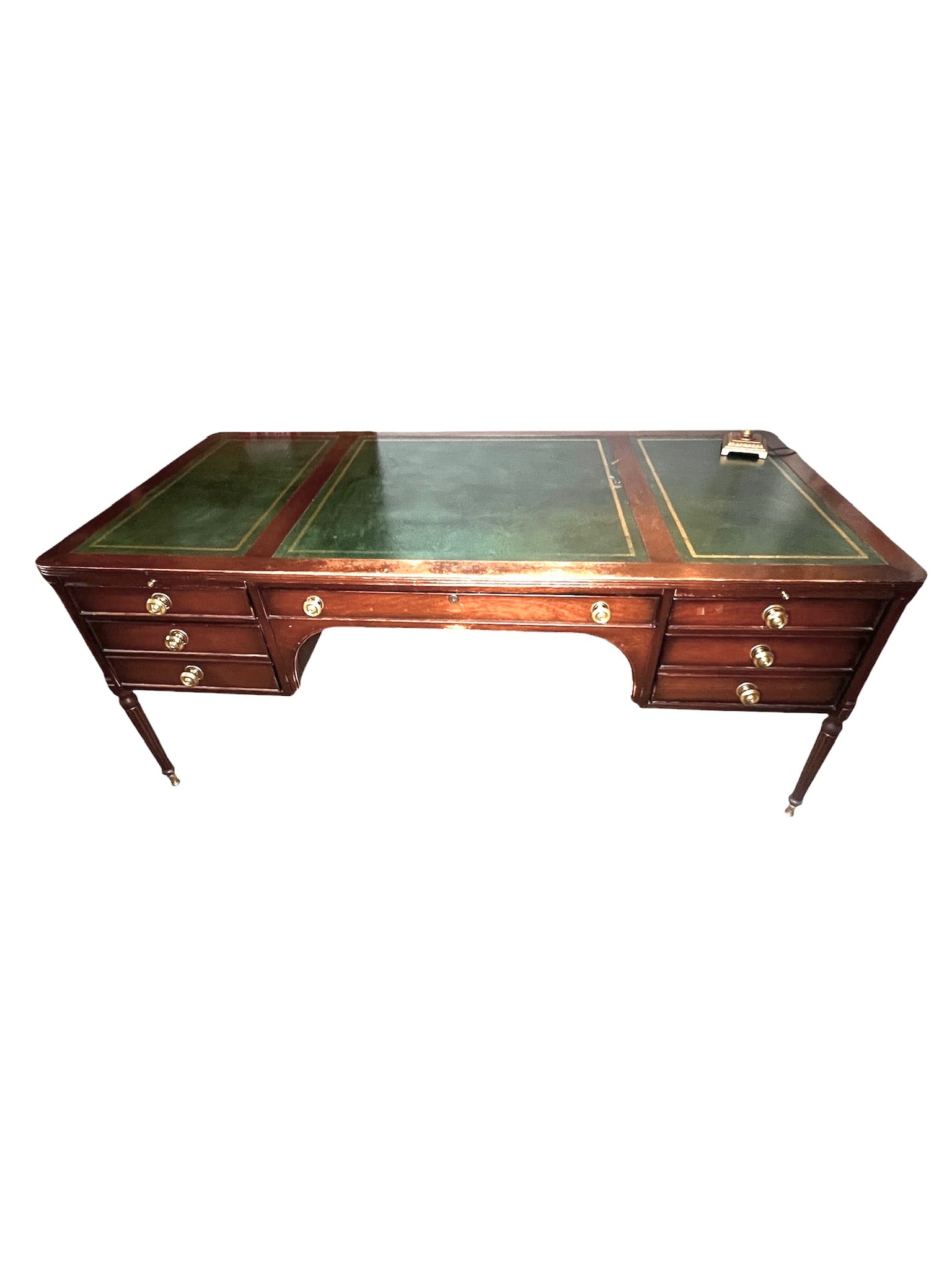 Large English Leather-Top Desk (1 of 12)