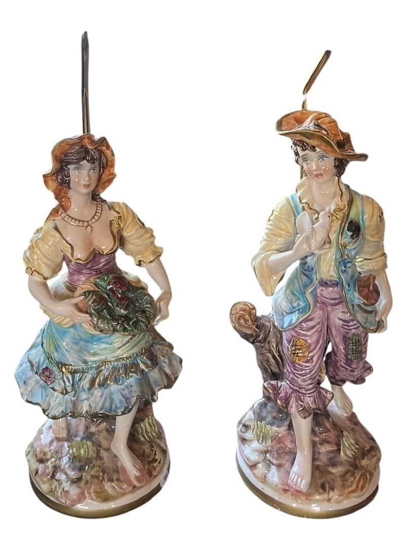 Pair of Porcelain Capodimonte Lamps (1 of 11)