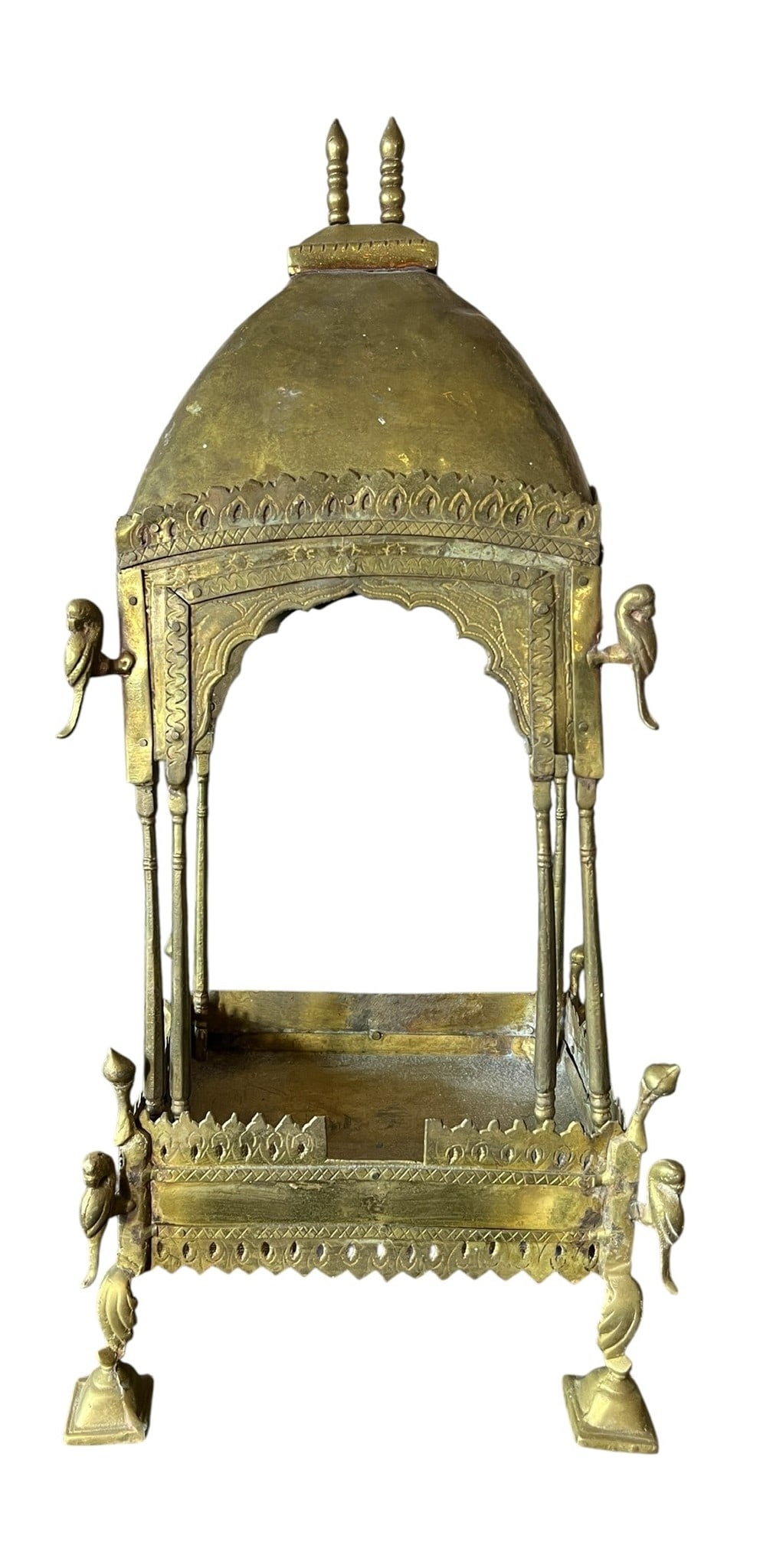 Antique Carved Brass Mandir (Hindu Temple) (1 of 10)