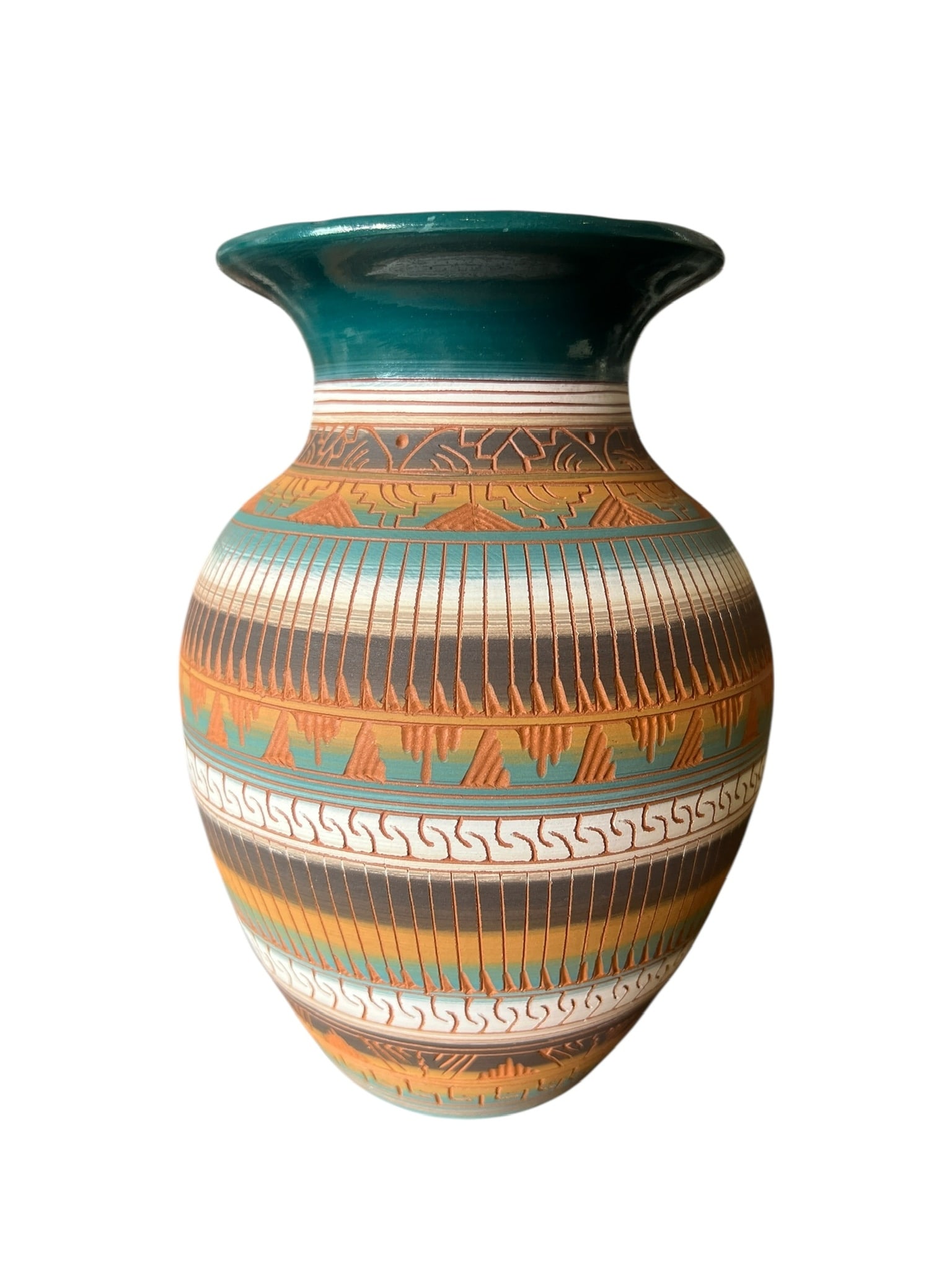 Vintage Navajo Pottery Vase Signed Flora B (1 of 4)