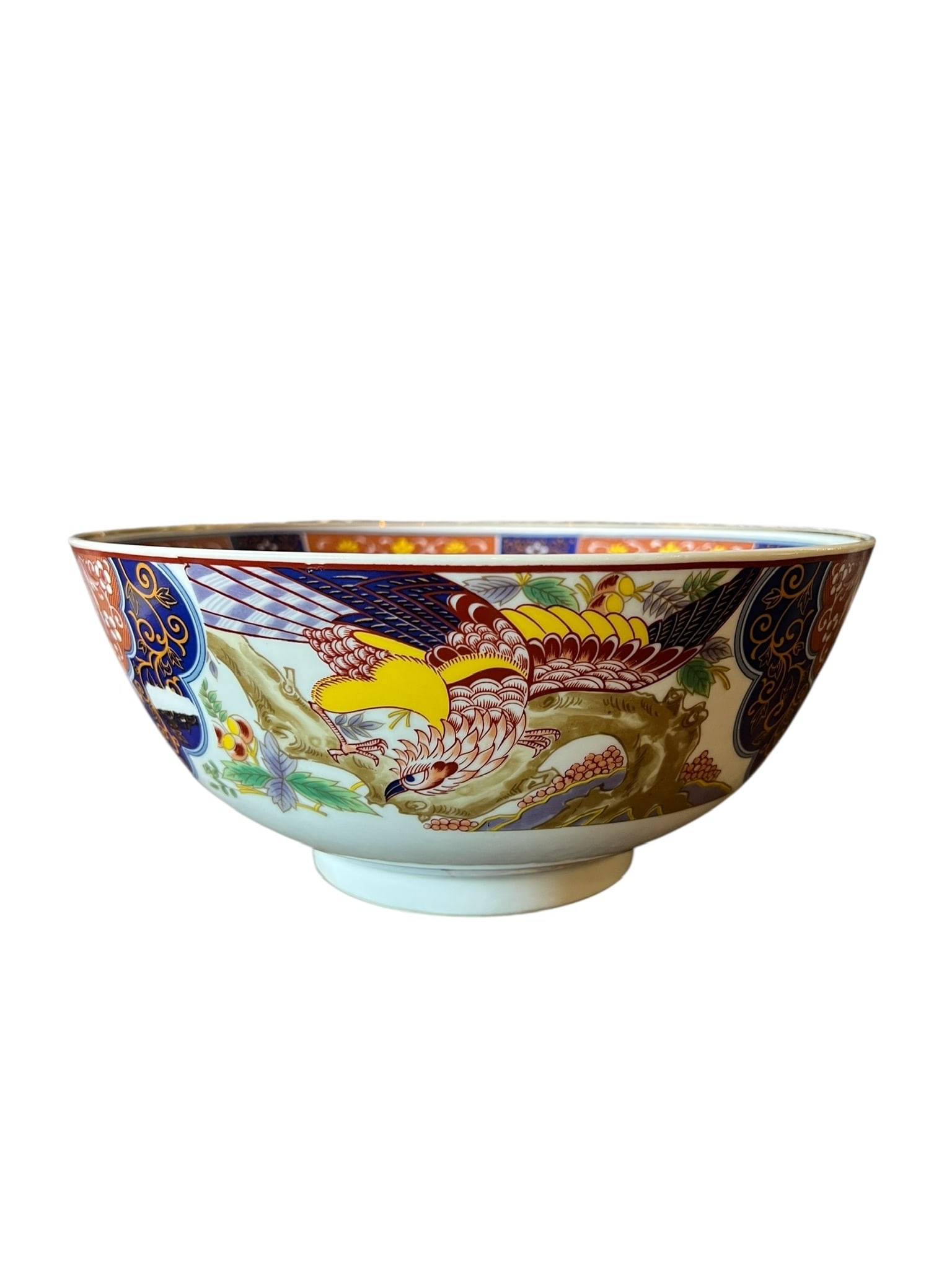 Large Imari Style Asian Bowl Mid 20th Century (1 of 8)