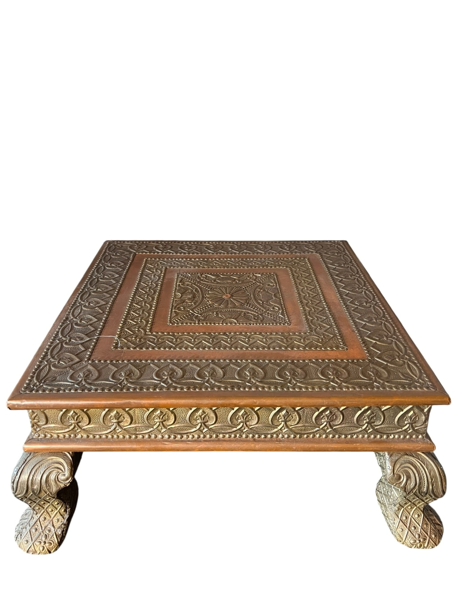 Four Legged Copper and Brass Stool Riser Altar (1 of 5)