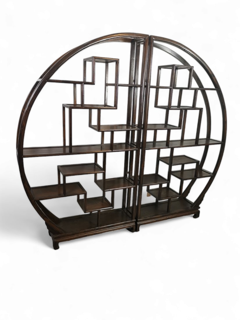 A Chinese circular display made of wood, 20th Century (1 of 6)