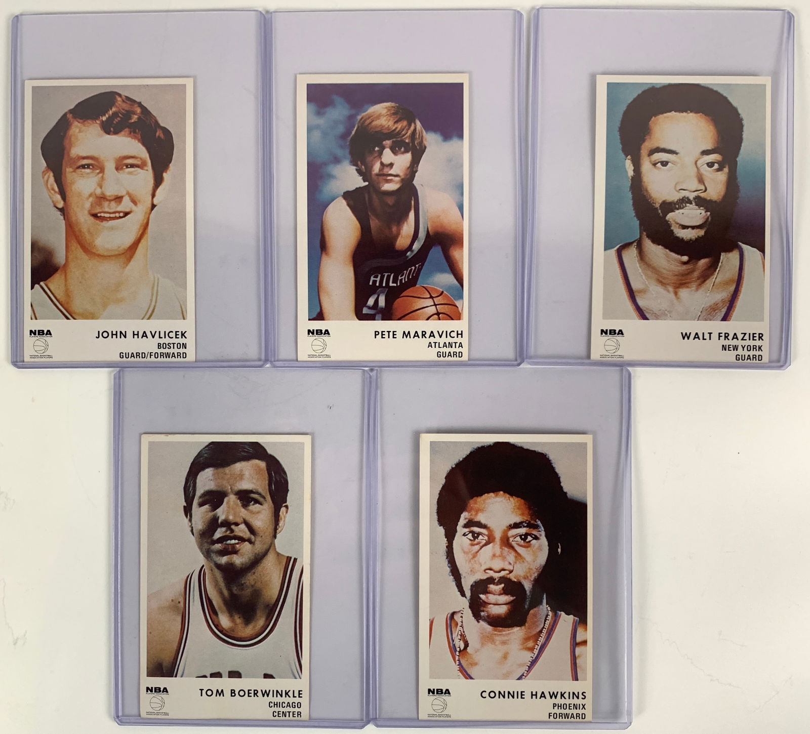 Lot of 5 1972 Icee Bear Basketball Cards (1 of 2)