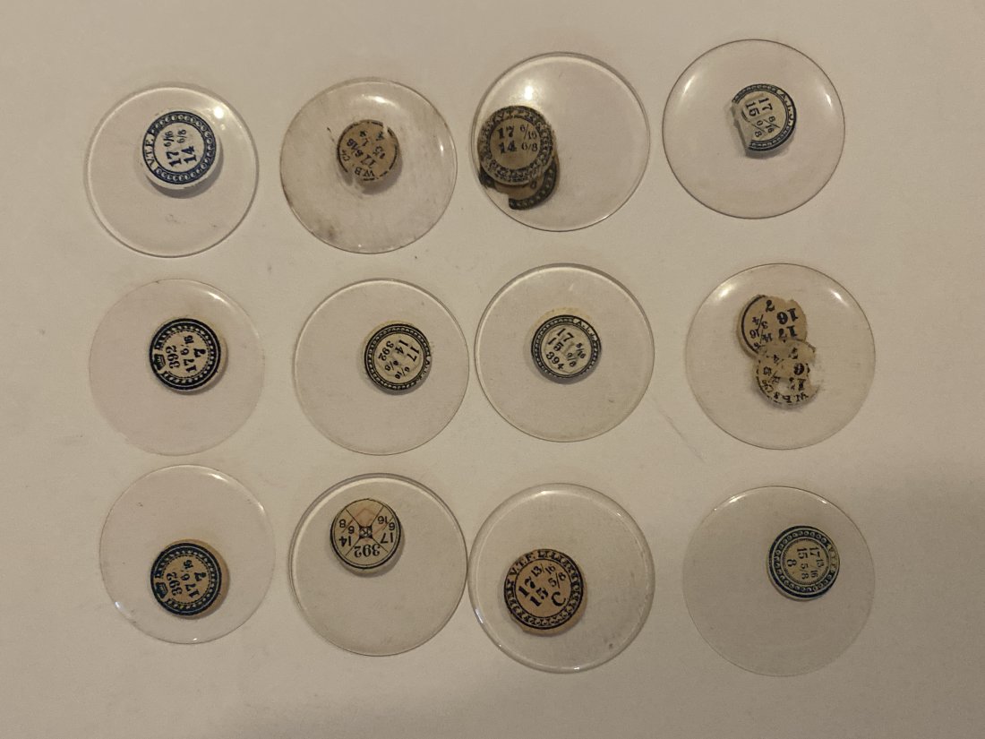 Antique Pocket Watch Replacement Crystals (12): Free of chips and scratches. Please see pics for size