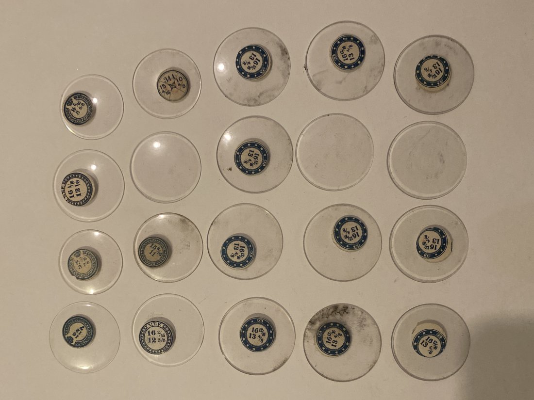 Antique Pocket Watch Replacement Crystals (20): Free of chips and scratches. Please see pics for size