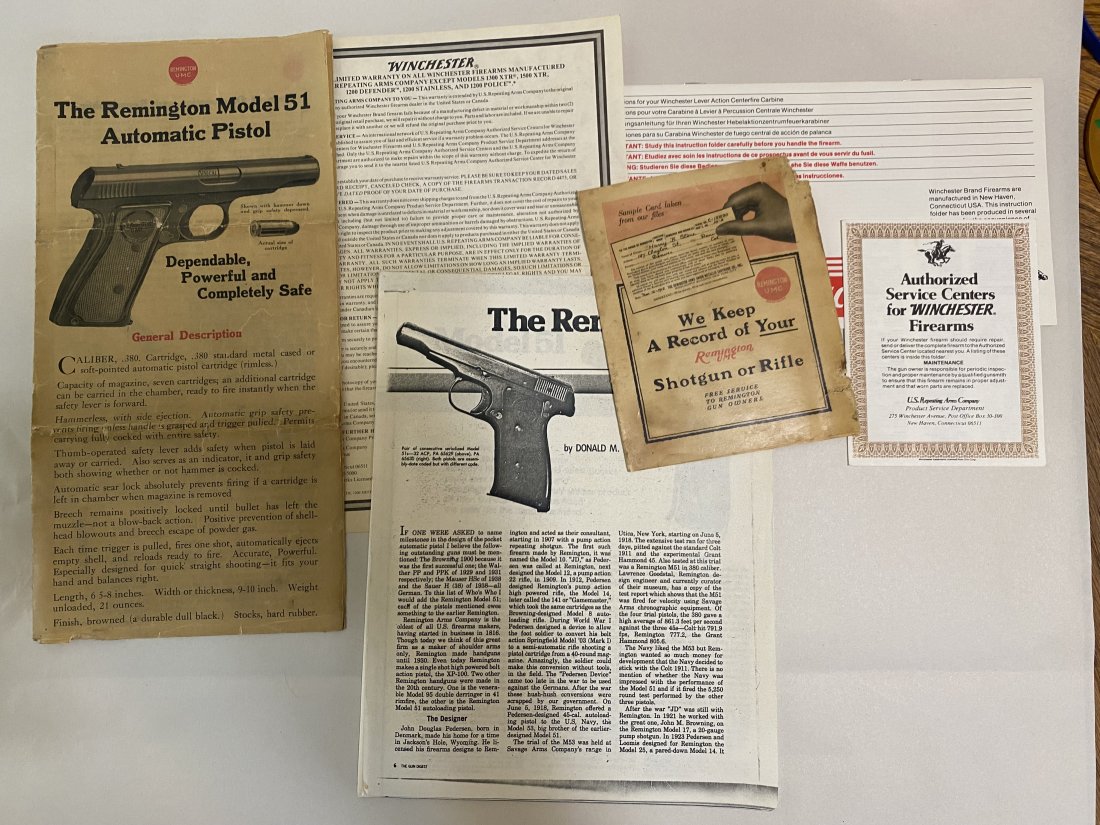 Vintage Winchester Remington Gun Rifle Manual Lot: Please see pics for desctipitoin