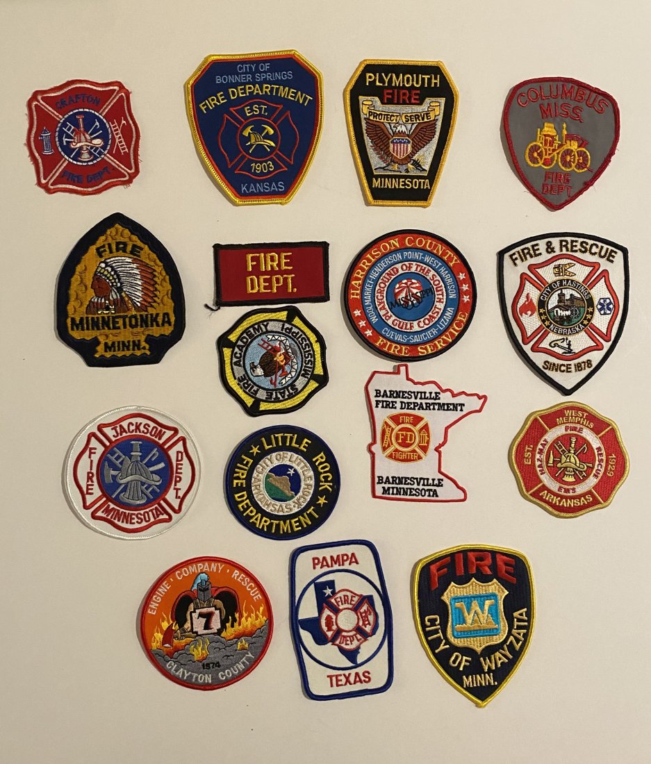 Fireman Emergency Services Uniform Badge Patch Lot (1 of 1)