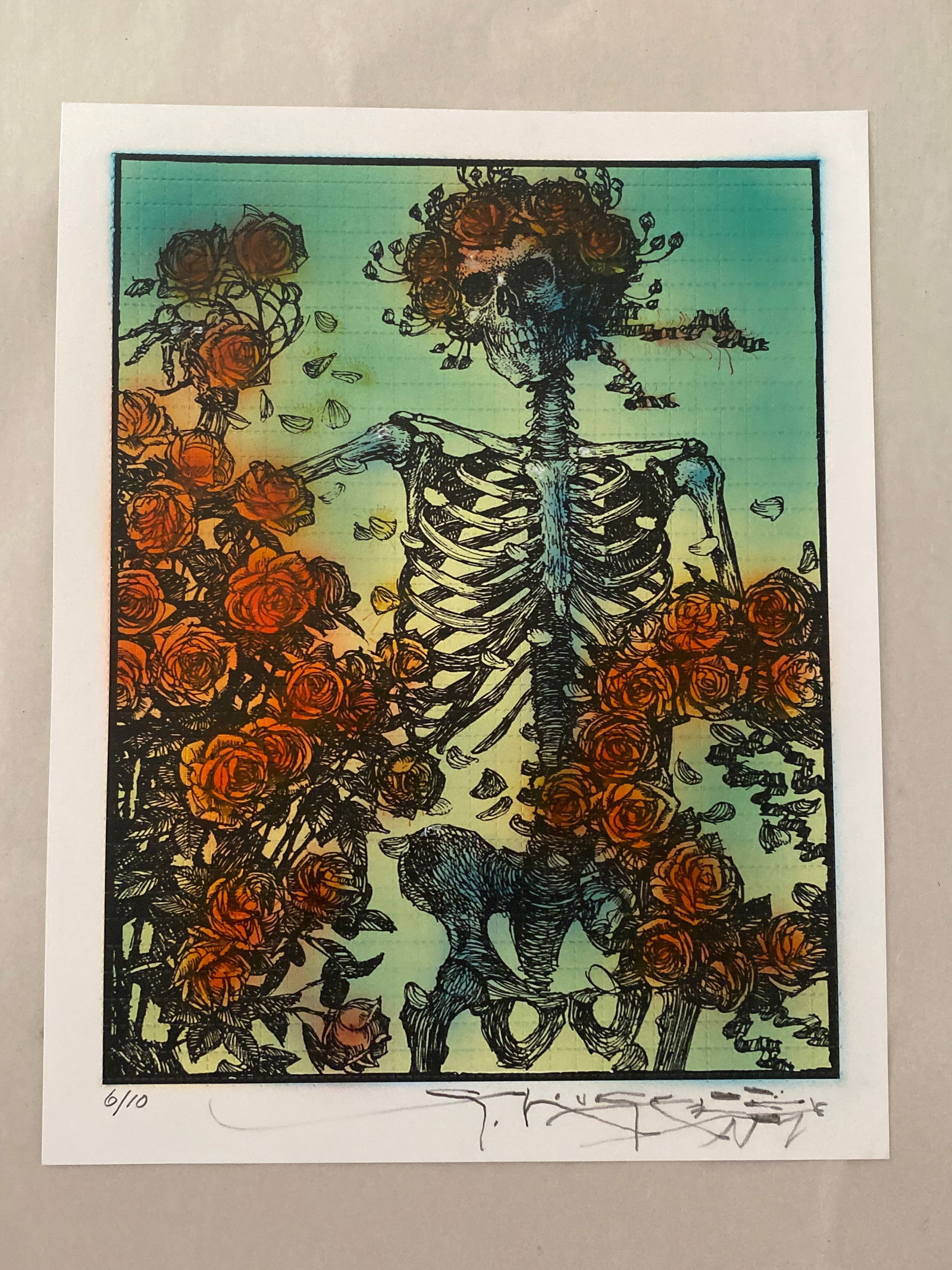 Stanley Mouse Original Hand Painted Grateful Dead Poster Blotter Art (1 of 2)