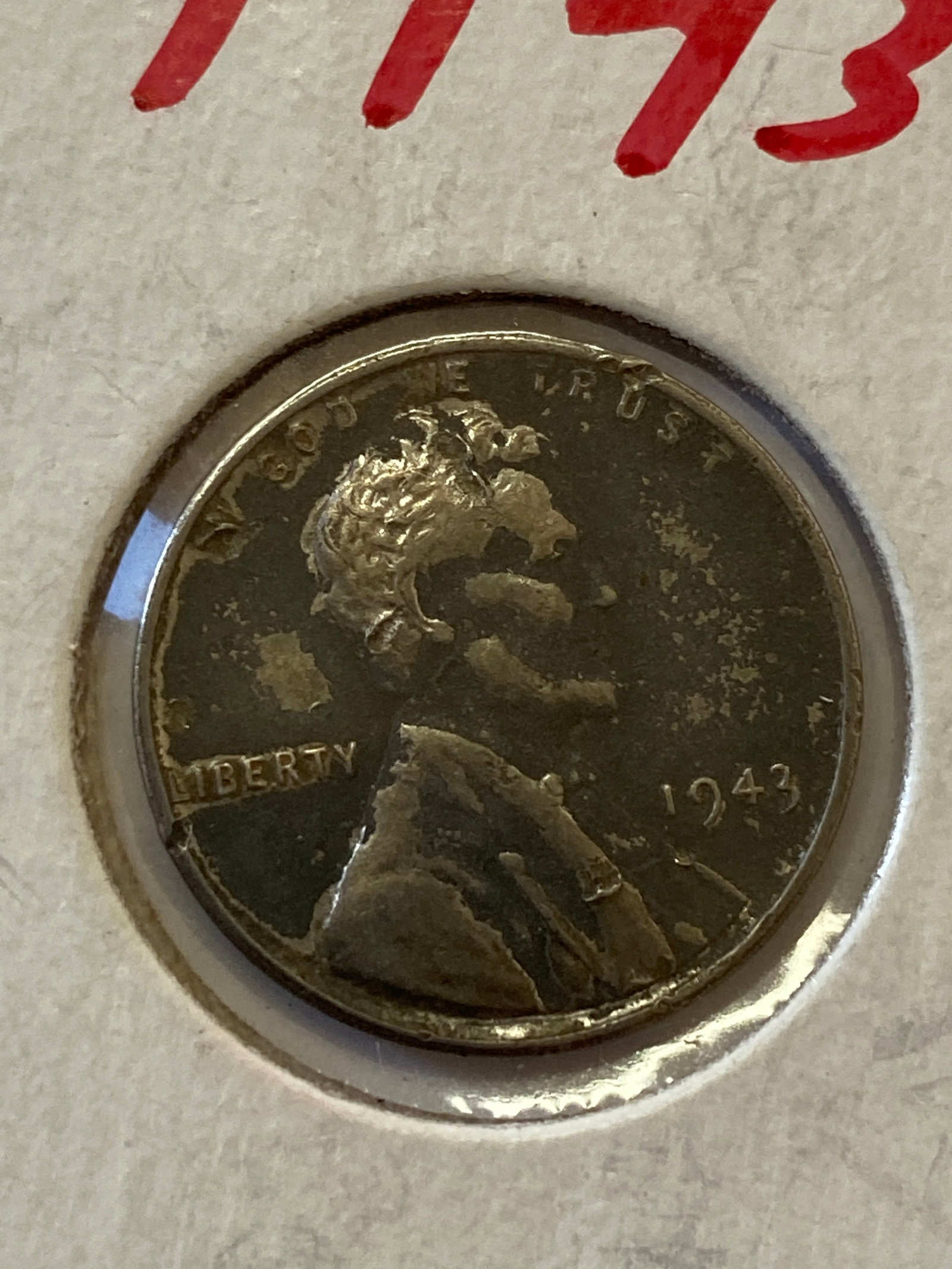 1943 Lincoln Steel Wheat Penny: see pics
