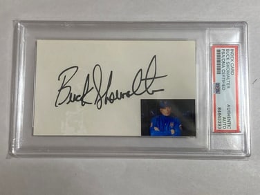 Buck Shoewalter MLB Manager Autogaph PSA/DNA COA