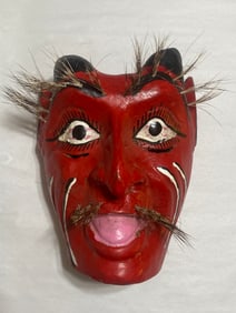 Guerrero Michoacán Mexico Red Diablo Ritual Dance Mask