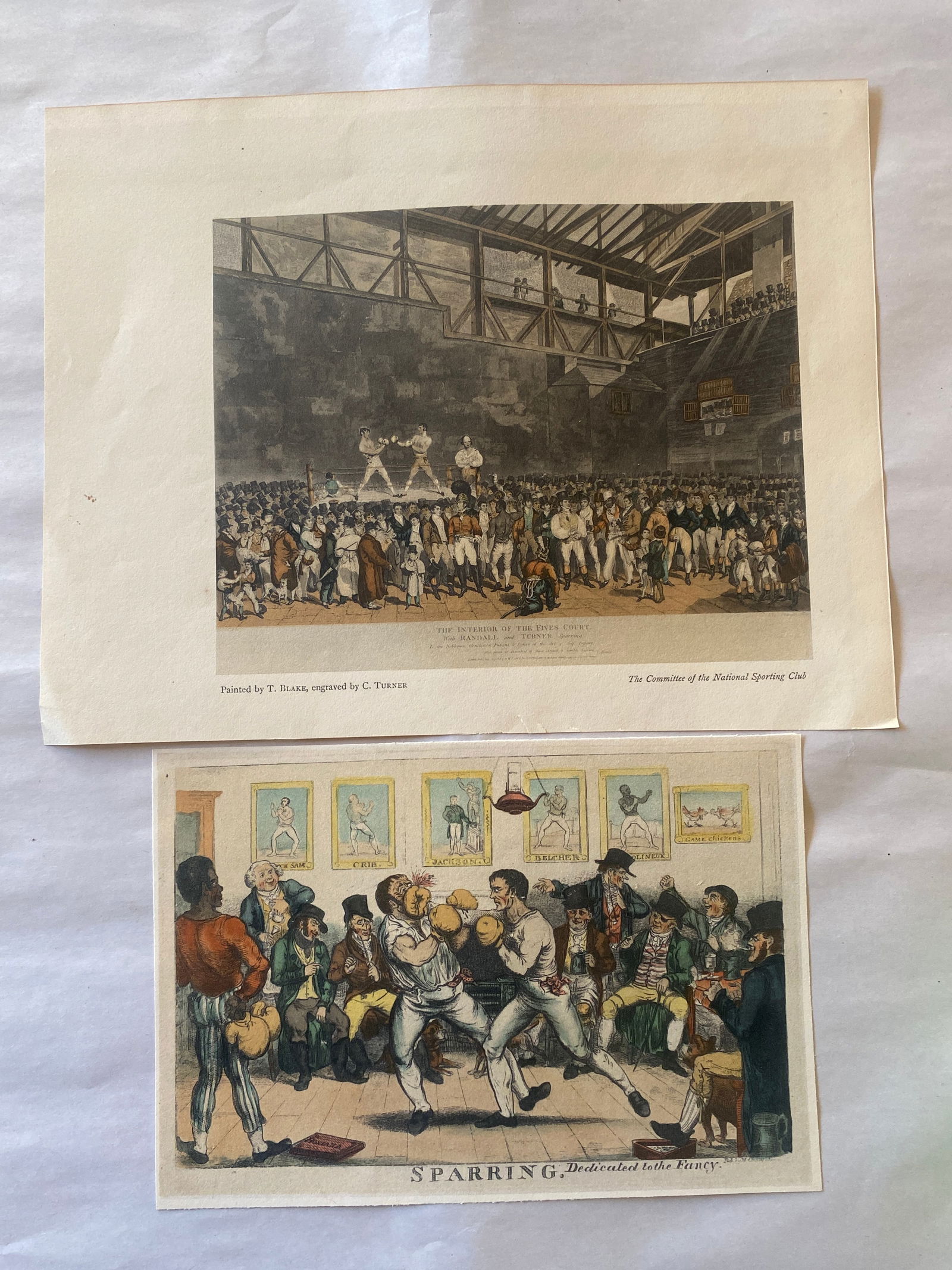Antique 19th Century Boxing Lithographs (2) (1 of 3)