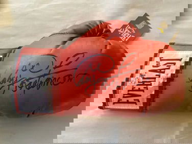 George Foreman Autographed Boxing Glove JSA COA