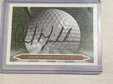Phil Mickelson American Golfer Autographed Card
