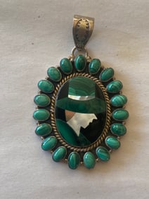 Vintage Navajo Turqoise Copper Belt Buckle