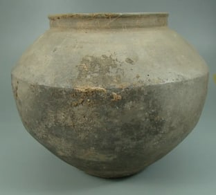 Antique Asian Chinese Han Dynasty Pottery Hu Jar