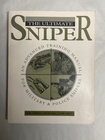 Maj. John Plaster Autographed The Ultimate Sniper Military Book