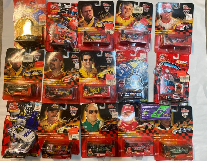 Vintage Nascar Matchbox Car Lot (15): For auction is an exciting lot of 15 vintage NASCAR Matchbox cars, a must-have for any collector or fan of racing memorabilia. These die-cast cars are not just toys but collectible pieces that capture