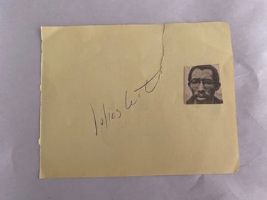 Julius Lester American Writer Autograph