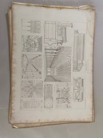 19th Century Architectural Chromolithograph Lot (20)