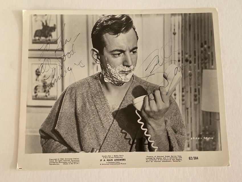 Bobby Darin Autographed If A Man Answers Movie Photo (1 of 3)