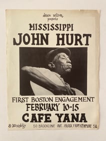 Mississippi John Hurt 1964 Café Yana Concert Poster