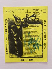 Bob Weir autographed fan art after party pass